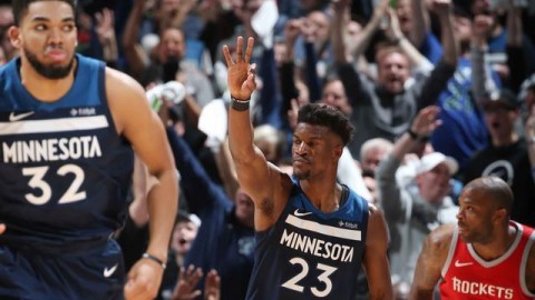 新标题：森林狼双星合砍51分拒逆转 火箭9连胜终结西部格局再生变