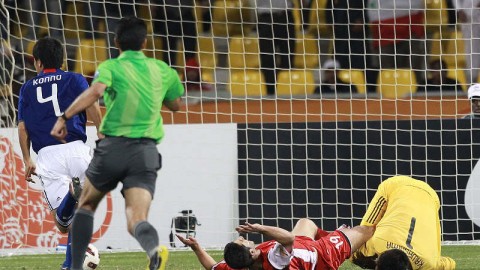 标题：8分钟3球摧毁叙利亚！日本5-0完美收官世预赛36强